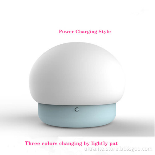 LED Silicone Night Light Power Charging Portable Soft Desk Lamp Eye-care Light For Baby